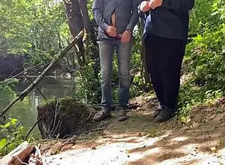 Subtle tease from curvy mature mother-in-law giving an amazing handjob with her big natural tits and wet pussy exposed