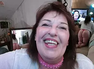 She casually slips off those favorite pink panties from dawnskye1962 in this retro blue films clip with big ass tease.