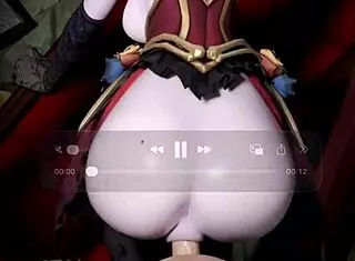 Thicc Fat Ass Widowmaker Twerks In Halloween Outfit While Mercy Fucks Raven Cock In Teasing Compilation With Big Natural Tits
