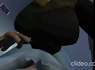 Sims character engages in anal activities