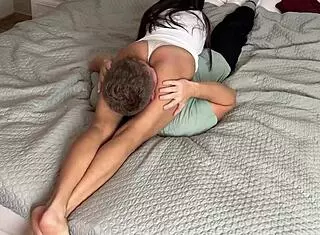 Asian Wife Defeats Husband in Reverse Headscissors
