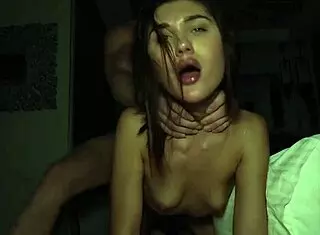 Amateur Girl with Small Tits and Shaved Pussy Gets Rough Homemade Fingering and Squirting Orgasm