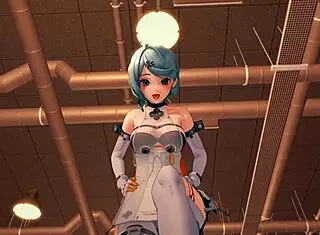 Zenless Zone Zero footjob scene in gym with 3d hentai anime pov fetish at 4k 60fps uncensored