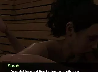 casual story of friends gathering for fun games in the steamy sauna setting