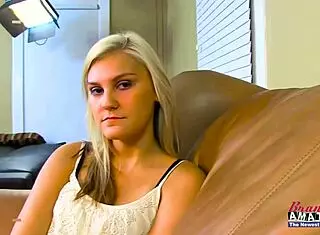 KINKY blonde COEDS Bailey and Olyssia SUCK twats and DICK in double doggystyle fun!