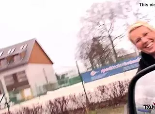 Glassed Blonde Teacher Gets Tight Pussy Cum Covered in Takevan Ride