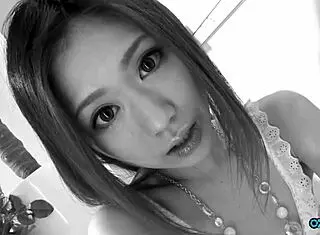 Angel with beautiful face boldly inserts big clit sex toys inside