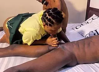 Horny Teen 18+ Girls Enjoy Anal Threesome during Study Break