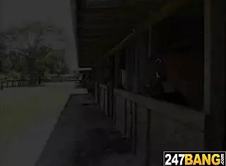 Girl Gives Blowjob on Ranch in Country