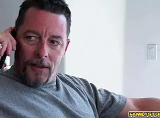 sophie sativa gives a blowjob to her step dad's huge cock