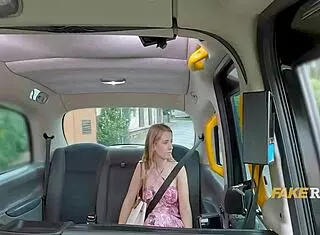 Beautiful Blonde Was 10 Short for Taxi Fare and Got Tight Pussy Fucked in Backseat Spooning