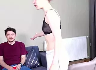 Do you want this cuckold hubby watching young 18+ wife get anal fucked with braces and dirty talk?