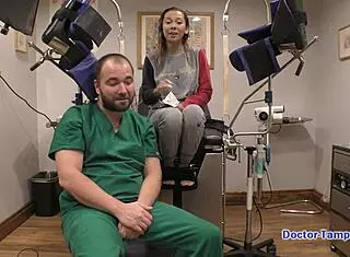 Hey, check out Dr. Tampa handling Kalani Luana's entrance physical at Tampa University with that behind-the-scenes vibe