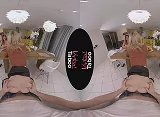 Virtual Taboo - Stepsisters Share A Playful Brunch With Big Tits And Handjob Fun