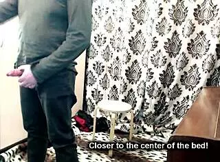 Dirty mature slut wife gets trained as submissive Russian milf goddess Aimeeparadise on her knees in handcuffs for horny BDSM blowjob.