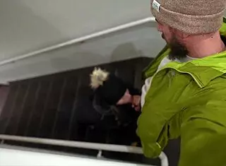 Who knew a ski trip could lead to roadside fucking? Then we hit the hotel for that hot sideways orgasm!