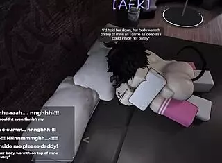 Roblox's cutest slut with a sexy big ass plays the game while trying her best to please with intense actions and cute expressions