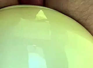 Guy Cums Hands-Free From Licking His Own Cock After Pool Bathroom Play With Buttplug And Dripping Asshole Action