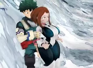 ochako uraraka rapid�n con midorilla