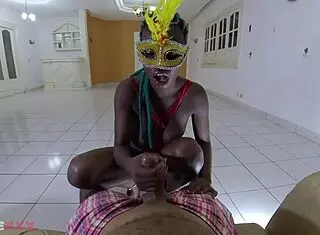 i watched that busty ebony beauty's big tits bounce wildly as she rode my cock with her huge natural assets