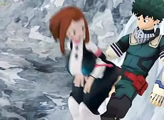 ochako uraraka rapid�n con midorilla