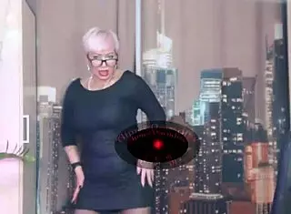 Dirty mature slut wife gets trained as submissive Russian milf goddess Aimeeparadise on her knees in handcuffs for horny BDSM blowjob.