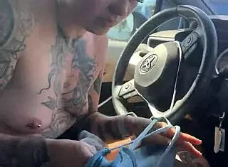 just a girl trying to adjust her sports bra properly in the gym parking lot