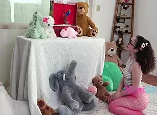 pigtail petite 18+ feels so adored as fuck doll while fucking puppet master with small tits cunilingus