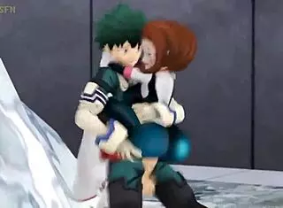 ochako uraraka rapid�n con midorilla