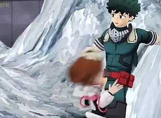 ochako uraraka rapid�n con midorilla