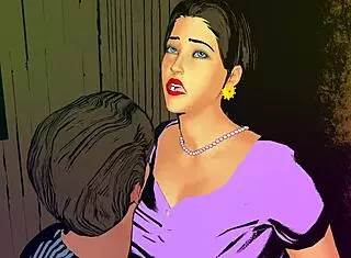 Step-son catches step-mother masturbating with big cock in bathroom. He licks her pussy before rough doggystyle creampie taboo sex.