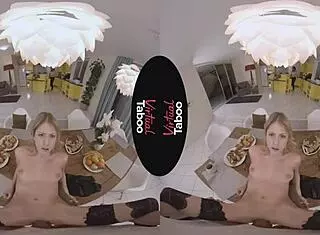 Virtual Taboo - Stepsisters Share A Playful Brunch With Big Tits And Handjob Fun