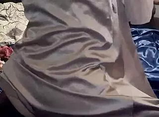 French Amateur in Black Satin Panties Corset Jacket Rubs for Doggystyle Deepthroat Rimming Toys Close Up