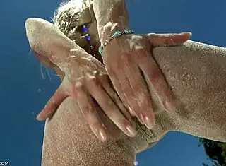 Nikki thorne in bikini teasing close up