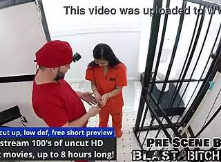 Raya Nguyen's Ass Gets Blasted With Cum In Backstage Latex Gloves Vibrator Face Fucking Scene