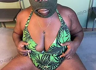 Nigerian Big Booty Smokes and Fucks Thick Black African Monster Cock in Doggystyle Until Squirting Creampie with Moaning and Dripping Wet Pussy