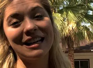 teen blonde lia lor gets fucked doggy style with cumshot facial outdoors