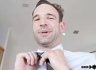 Dilf alex legend gets a lubed massage and rimjob from chloe temple