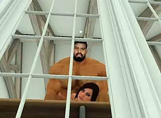 heyward... uh, shows neighbor how to... exercise the cumback routine, yeah...