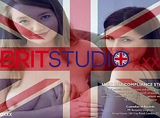 i adore this gorgeous british blonde taking strapon fuck in lesbian homemade fun with natural tits