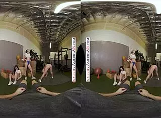 Naughty America babes Kyler Quinn and Paige Owens tag team a gym stud! 💪😏