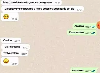 Conversa com esposa sobre foda com amigo