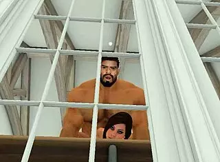 heyward... uh, shows neighbor how to... exercise the cumback routine, yeah...