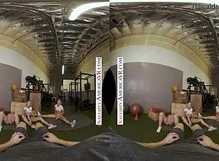 Naughty America babes Kyler Quinn and Paige Owens tag team a gym stud! 💪😏