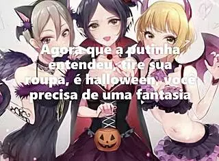 Halloween Hentai Femdom JOI with Bondage Humiliation