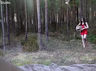 Little Red Riding Hood Meets Horny Wolf In Forest