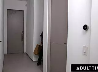 Bored babe Breezy Bri gets caught pillow humping by her stepdad in a wild twist