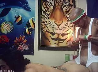 Glasses-Wearing Skinny Italian Model Takes First-Time Pounding From Machine in Homemade Video!