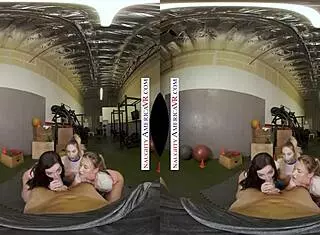 Naughty America babes Kyler Quinn and Paige Owens tag team a gym stud! 💪😏