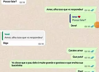 Conversa com esposa sobre foda com amigo